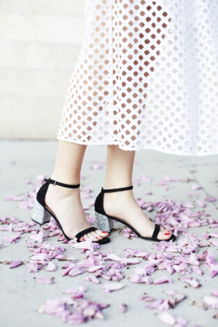 white-eyelet-skirt-black-heels