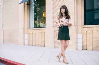 green-skirt-pink-blouse