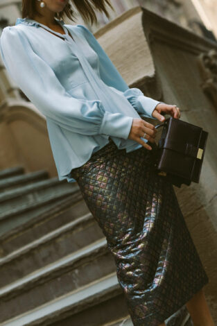 Jenny Cipoletti from Margo and Me blog in a Moda Operandi outfit in New York City